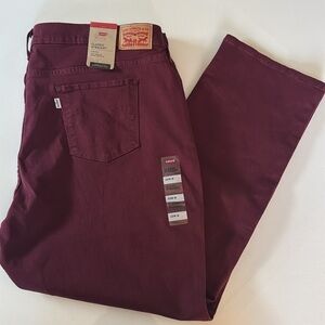 Levi's Women's Dark Red Straight Leg Jeans